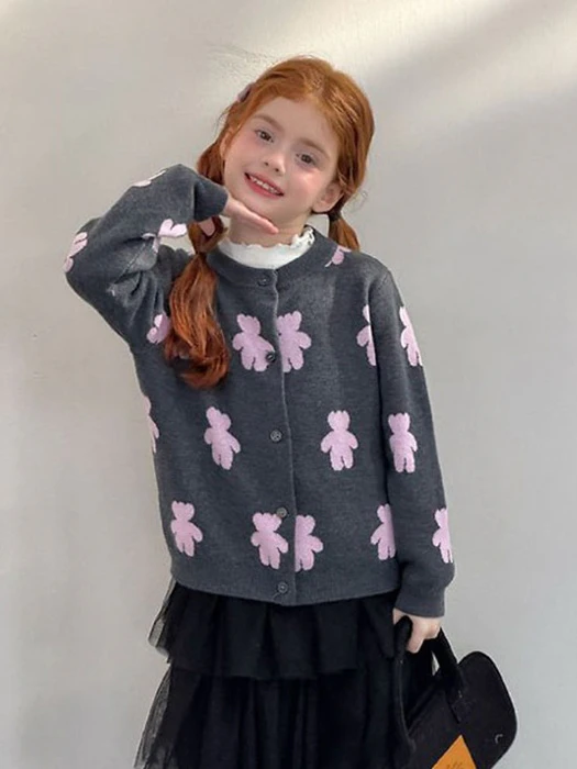 Pink Bear Cardigan Pink Bear Cardigan by Ante J for Child - catalog view