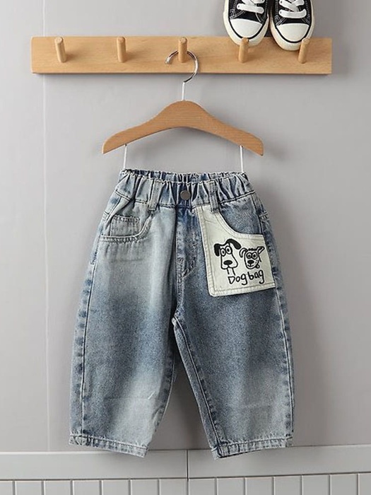 Dog Pocket Denim Pants by Tony for Child - catalog view