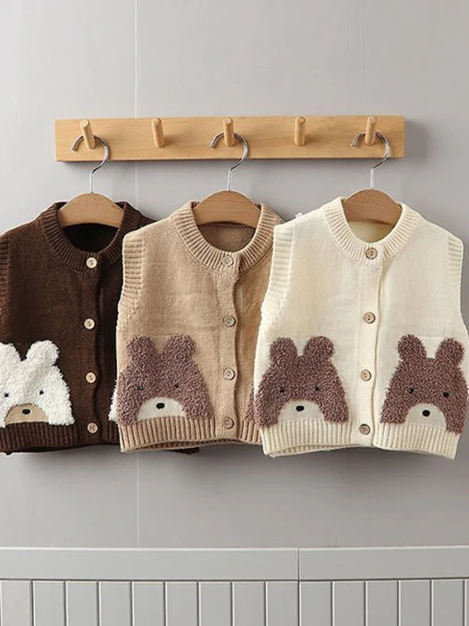 Knit Teddy Bear Bouclé Vest Knit Teddy Bear Bouclé Vest by Tony for Child - catalog view