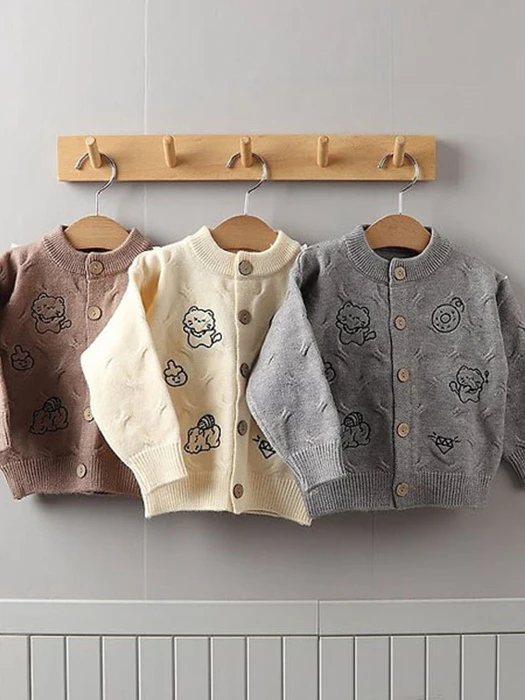 Cat Embroidery Knit Cardigan Cat Embroidery Knit Cardigan by Tony for Child - catalog view