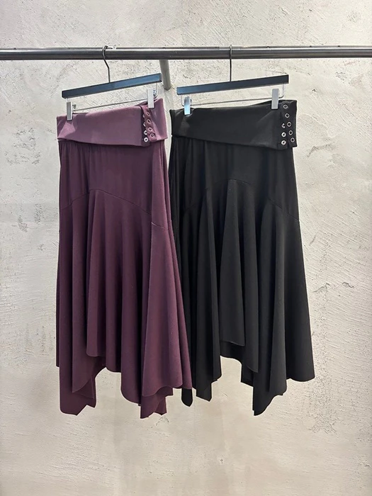 Unbalance Snap Skirt Unbalance Snap Skirt by Sugar Case for Women - catalog view