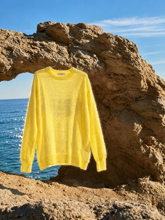 Oversized Baby Alphaca Sheer Knit Pullover by Paper Moon for Women - catalog view