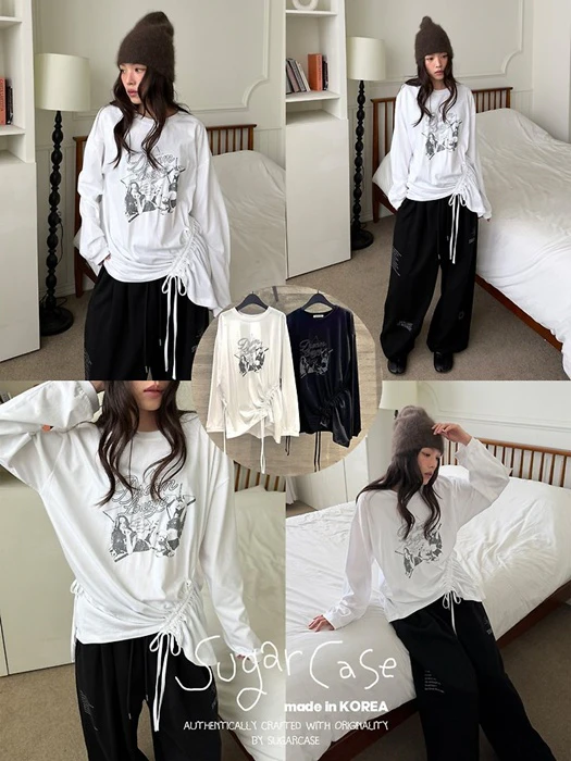 Lounge Shirring Tee Lounge Shirring Tee by Sugar Case for Women - catalog view