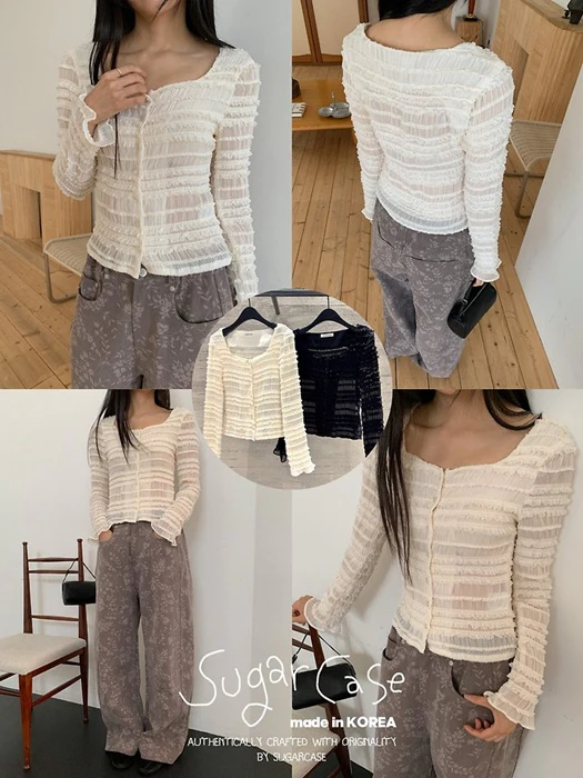 Shirring Pleats Blouse Shirring Pleats Blouse by Sugar Case for Women - catalog view