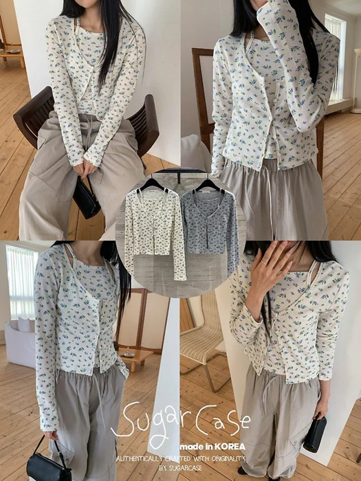 Petit Waffle Cardigan Petit Waffle Cardigan by Sugar Case for Women - catalog view