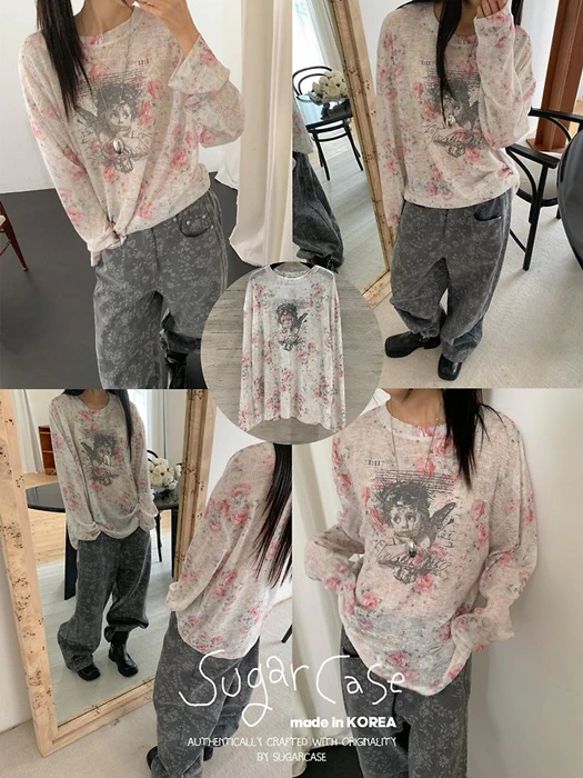 Vintage Flower Tee Vintage Flower Tee by Sugar Case for Women - catalog view