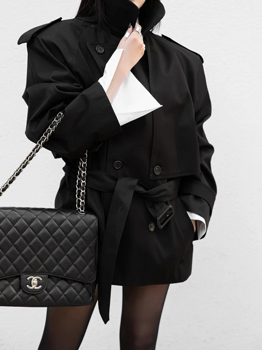 Classic Oversized Half Trench Coat by Paper Moon for Women - catalog view