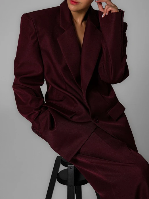 Square Shoulder Twill Blazer Square Shoulder Twill Blazer by Paper Moon for Women - catalog view