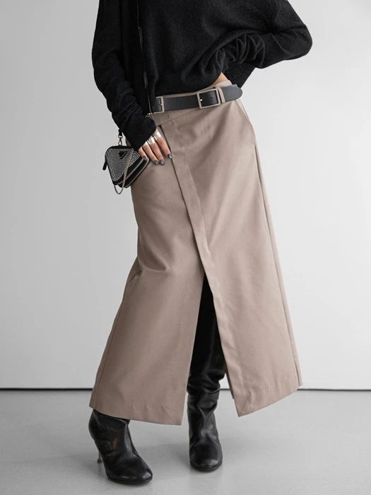 Classic Asymmetric Wrap Midi Skirt Classic Asymmetric Wrap Midi Skirt by Paper Moon for Women - catalog view