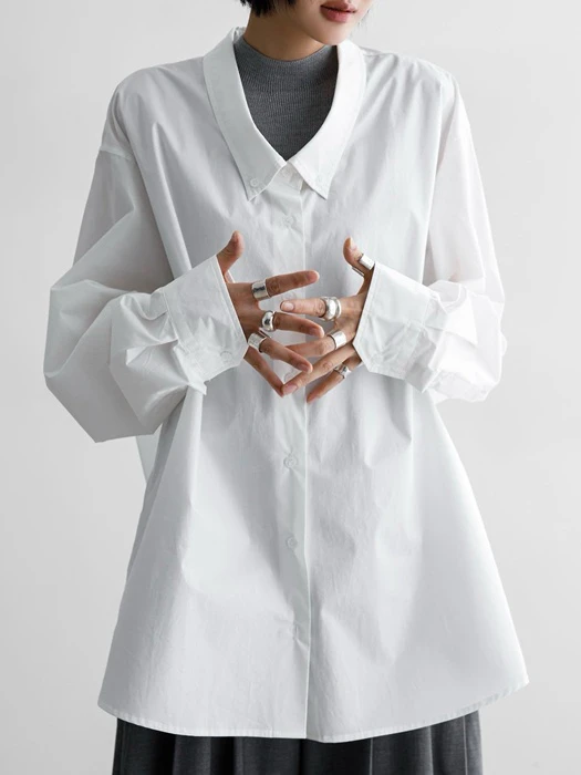Low Collar Point Paper Button Down Shirt Low Collar Point Paper Button Down Shirt by Paper Moon for Women - catalog view