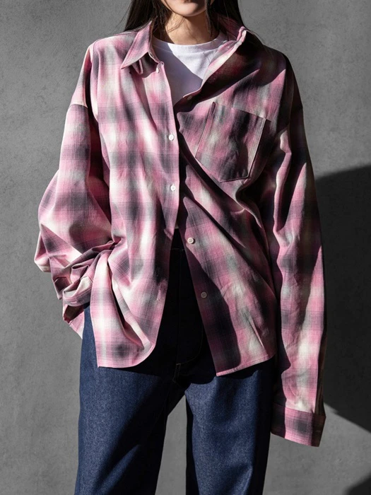 Oversized Plaid Check Button Down Shirt by Paper Moon for Women - catalog view
