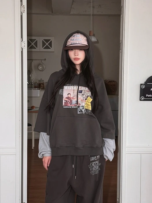 Dream Waffle Sleeve Hoodie Dream Waffle Sleeve Hoodie by Sugar Case for Women - catalog view