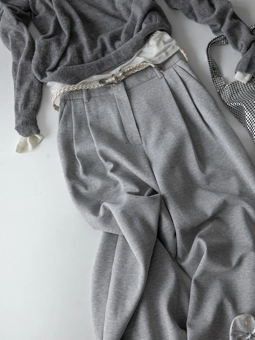 Sweat Wide Pintuck Trouser Sweat Wide Pintuck Trouser by Paper Moon for Women - catalog view