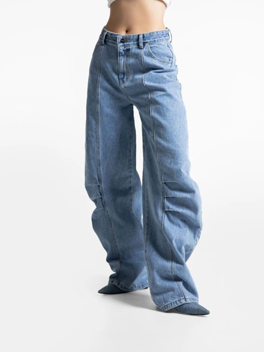 Volume Pintuck Denim Pants Volume Pintuck Denim Pants by Paper Moon for Women - catalog view