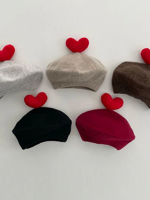 Heart Beret (Warm Tone) Heart Beret (Warm Tone) by Oott Bebe for Baby - catalog view