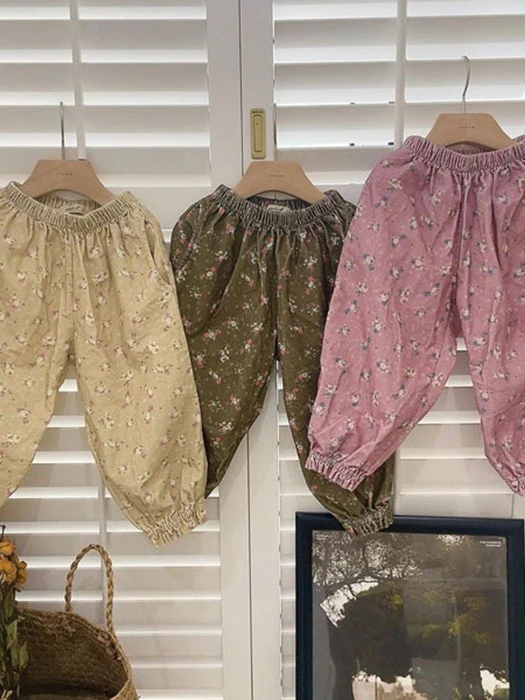 Bottom Shirring Floral Pants Bottom Shirring Floral Pants by Studio M for Child - catalog view