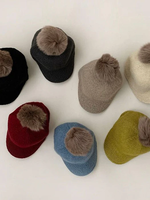 Pom Pom Knit Cap Pom Pom Knit Cap by Oott Bebe for Baby - catalog view