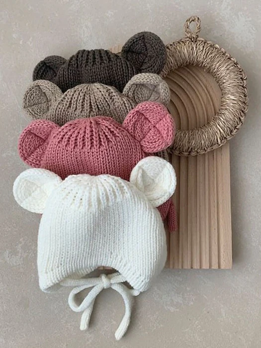 Teddy Line Bonnet Teddy Line Bonnet by Oott Bebe for Baby - catalog view