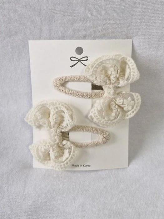 Rotie Lace Snap Hair Clip Rotie Lace Snap Hair Clip by Black Pink for Child - catalog view