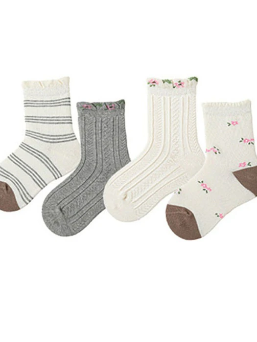 Ping Flower Striped Socks Set Ping Flower Striped Socks Set by Miso for Baby - catalog view
