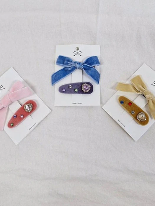 Velvet Ribbon Cubic 2-Piece Set Velvet Ribbon Cubic 2-Piece Set by Black Pink for Child - catalog view