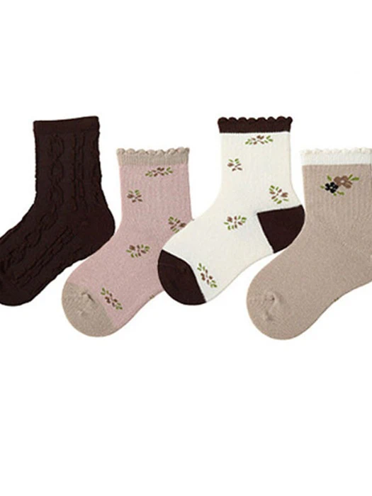 Chestnut Twist Flower Socks Set Chestnut Twist Flower Socks Set by Miso for Child - catalog view