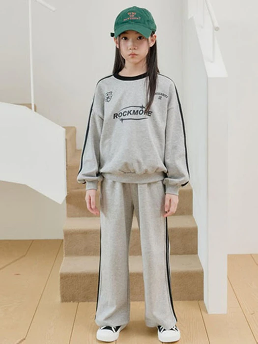 Heavy Cotton 2-Line Wide Pants Heavy Cotton 2-Line Wide Pants by Boomjunior for Child - catalog view