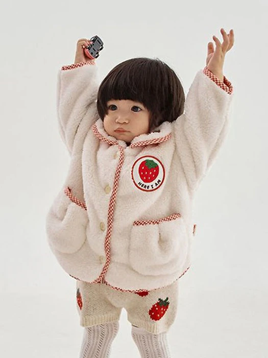 Kinder Strawberry Songsong Jacket by Here I Am for Baby - catalog view