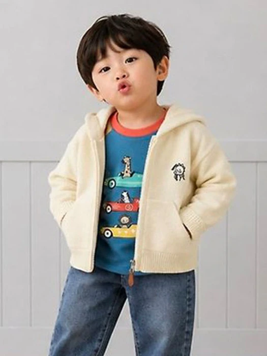 Dinosaur Hooded Knit Cardigan Dinosaur Hooded Knit Cardigan by Twinkle for Child - catalog view