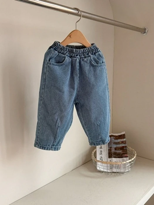 Pintuck Kong Denim Pants Pintuck Kong Denim Pants by Denden for Child - catalog view