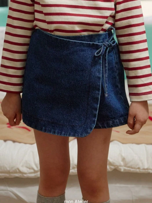 Denim Wrap Pants Denim Wrap Pants by Mon Atelier for Child - catalog view