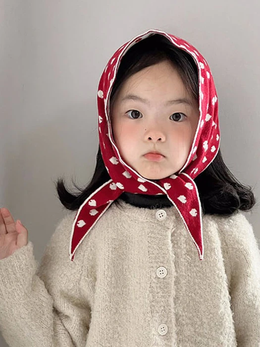 Heart Cherry Bandana Scarf by Miso for Baby - catalog view