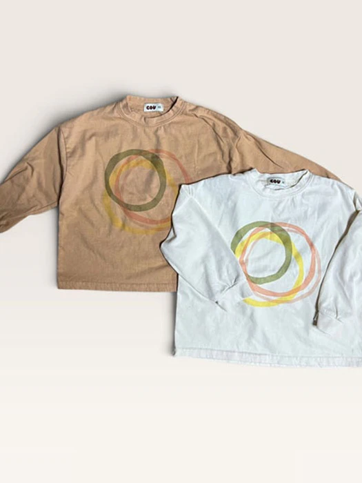 Multi Circle Rib Trim Tee Multi Circle Rib Trim Tee by Cou Cou for Child - catalog view