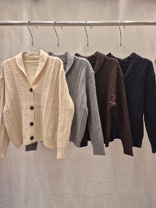 Ribbed Shoulder Cardigan by Another Plan for Women - catalog view