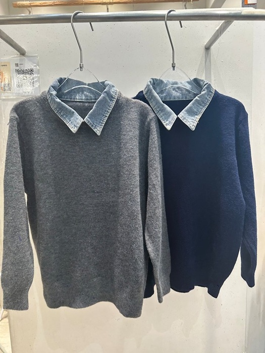 Denim Collar Knit Denim Collar Knit by Another Plan for Women - catalog view