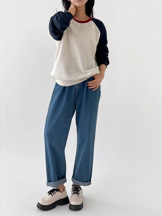 Tricolor Fleece Raglan Tee Tricolor Fleece Raglan Tee by Queensmade for Women - catalog view