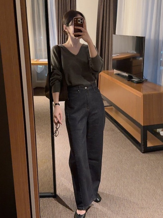 curved denim pants curved denim pants by Moani for Women - catalog view