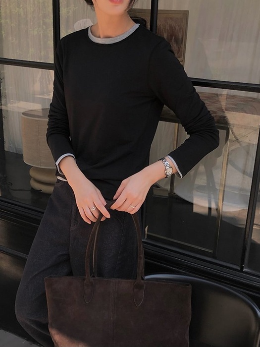 Back stitch soft long sleeve top Back stitch soft long sleeve top by Moani for Women - catalog view