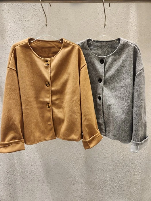 Collarless Short Coat Collarless Short Coat by Another Plan for Women - catalog view