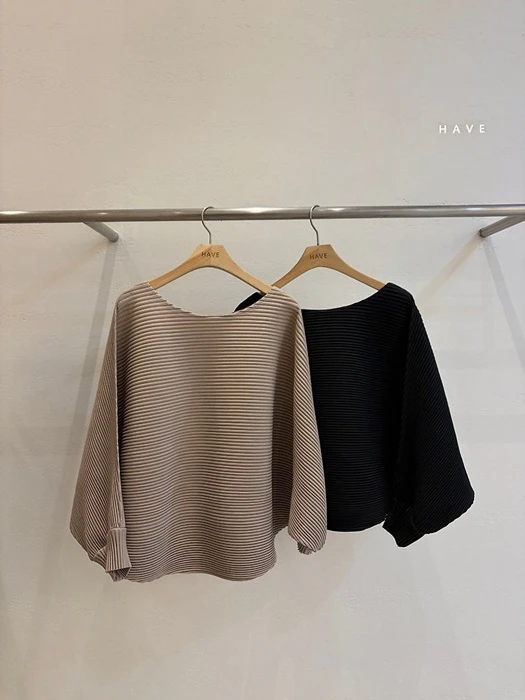 Round Batwing Pleats Blouse Round Batwing Pleats Blouse by Have for Women - catalog view