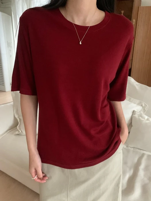 Wool Tencel Short Sleeve Tee Wool Tencel Short Sleeve Tee by Allu for Women - catalog view