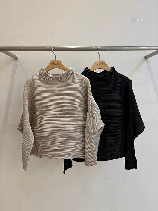 Moa Collar Pleats Blouse Moa Collar Pleats Blouse by Have for Women - catalog view