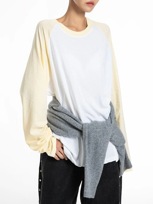 Contrast Raglan Long-Sleeve T-Shirt Contrast Raglan Long-Sleeve T-Shirt by Paper Moon for Women - catalog view