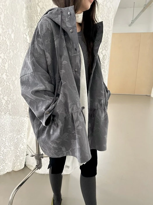 Unique Flower Hooded Jacket Unique Flower Hooded Jacket by Dress U for Women - catalog view