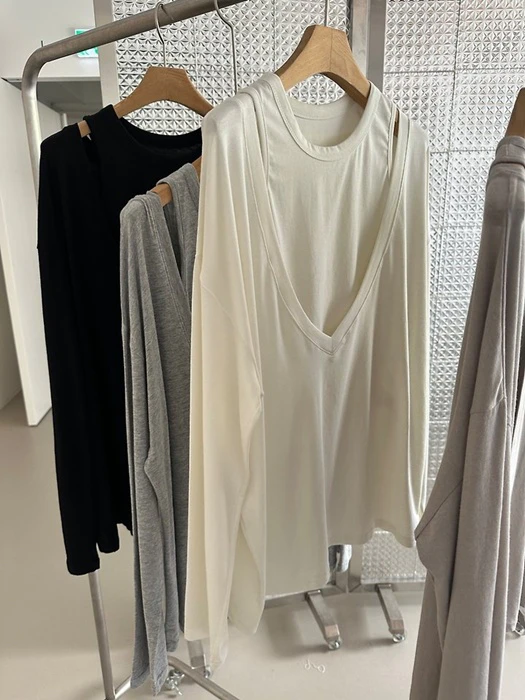 Moment Deep V-Neck Set by Dress U for Women - catalog view