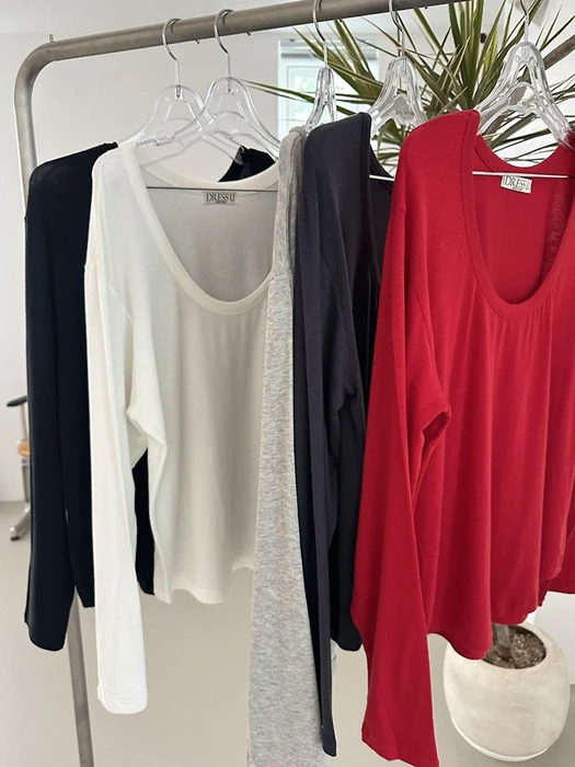 Hadden U-Neck Sleeve Tee Hadden U-Neck Sleeve Tee by Dress U for Women - catalog view