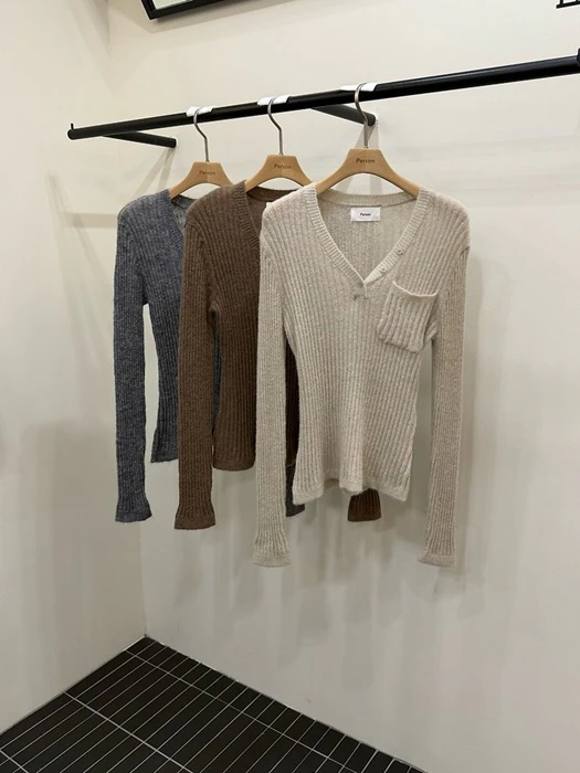 Alpaca V-Neck Knit by Person for Women - catalog view
