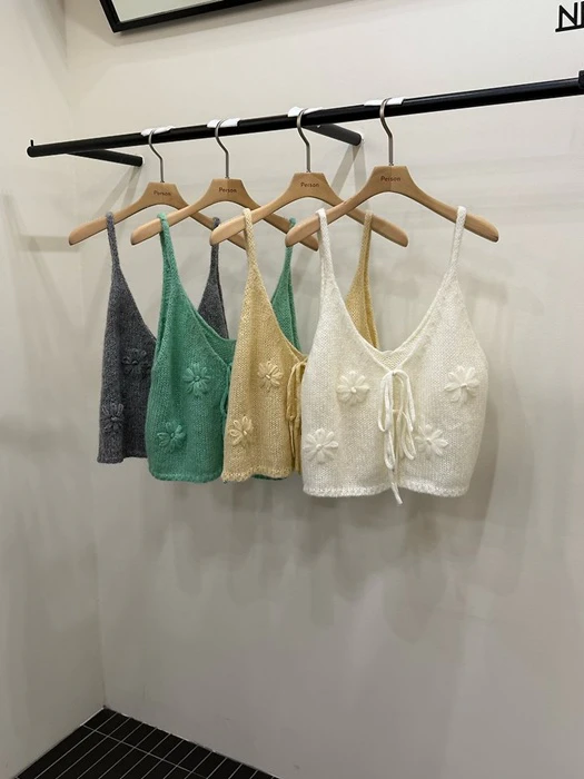 Flower Sleeveless Knit Vest Flower Sleeveless Knit Vest by Person for Women - catalog view