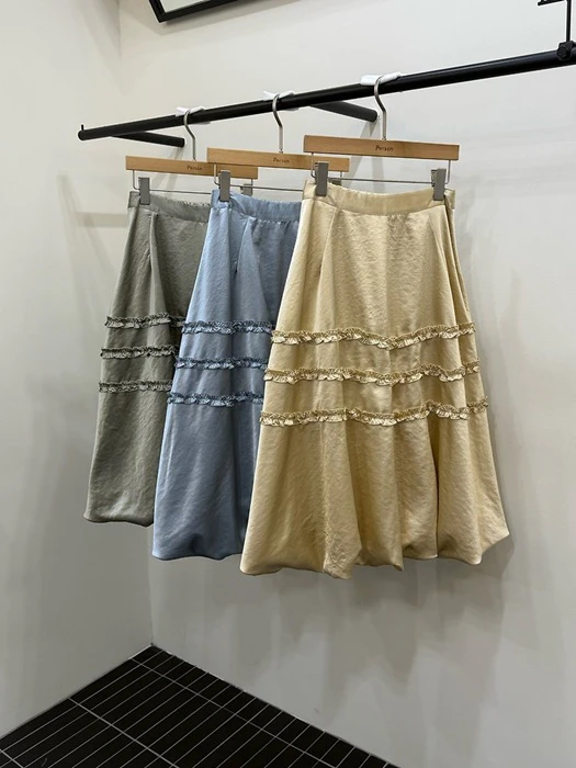 Shine Frill Long Skirt by Person for Women - catalog view