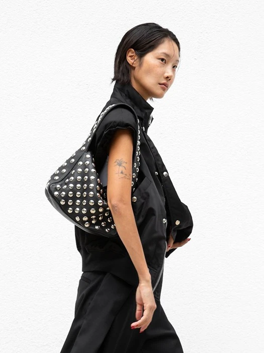 Oversized Padded Shoulder Bomber Vest Oversized Padded Shoulder Bomber Vest by Paper Moon for Women - catalog view
